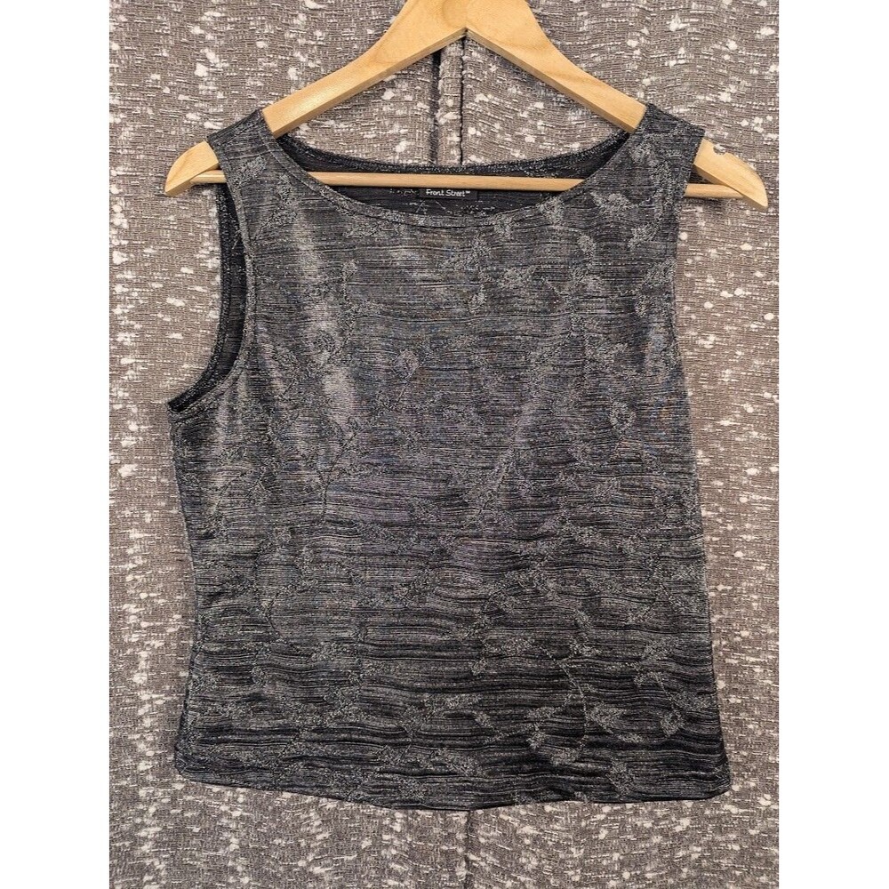 Vintage Front Street Metallic Thread Shimmer Tank‎ Top Women's Medium